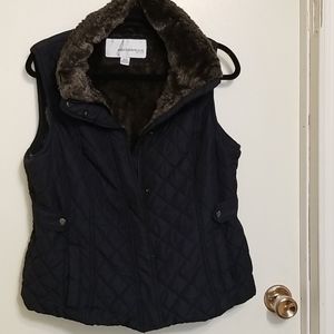 Weatherproof Black Faux Fur Lined Ladies Ski Vest